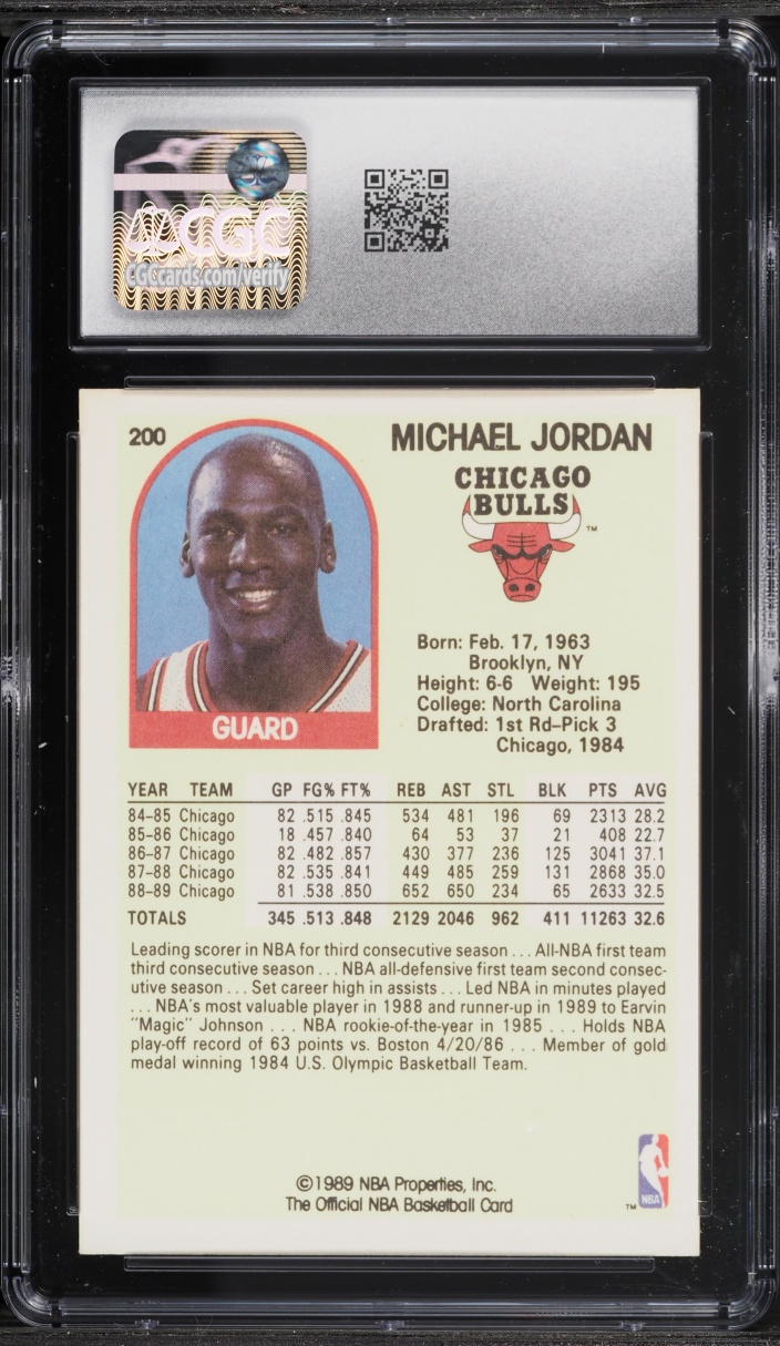 1989 Hoops Michael Jordan #200 CGC 9.5 MINT+