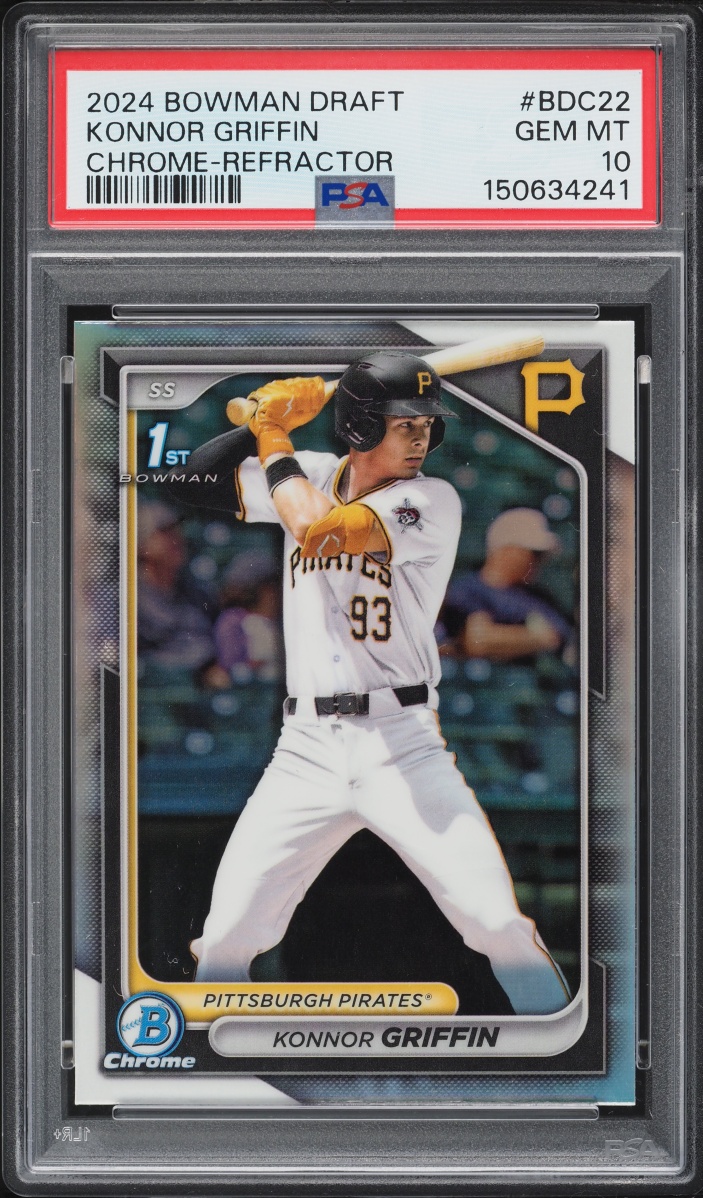 2024 Bowman Chrome Draft Refractor Konnor Griffin PROSPECT #BDC-22 PSA 10 GEM MINT - Photo 1