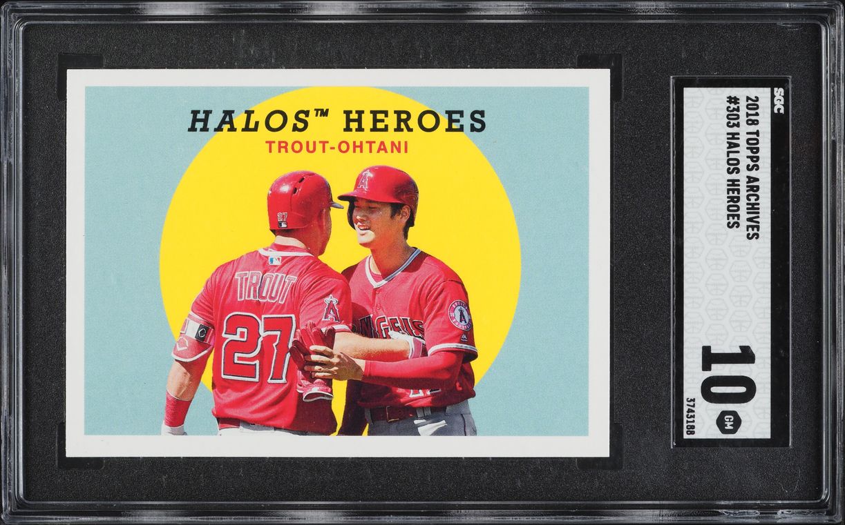 2018 Topps Archives Mike Trout & Shohei Ohtani ROOKIE #303 SGC 10 GEM MINT - Photo 1