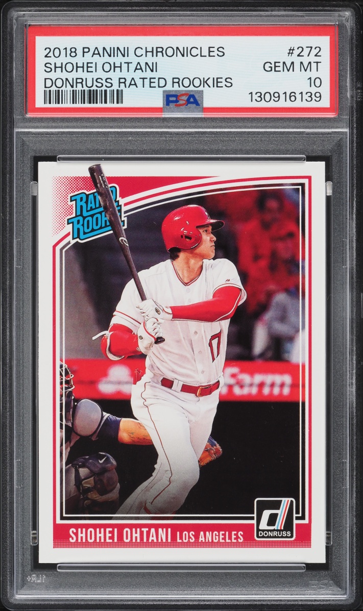 2018 Panini Chronicles Donruss Rated Shohei Ohtani ROOKIE #272 PSA 10 GEM MINT - Photo 1