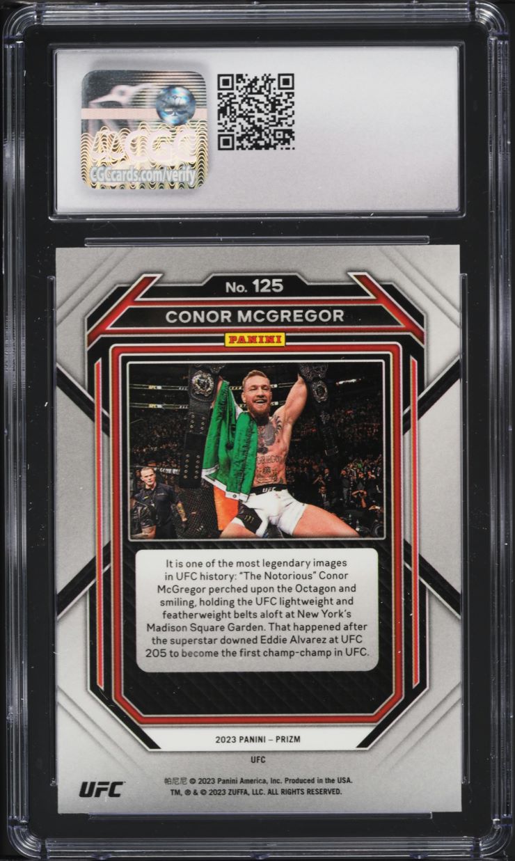 2023 Panini Prizm UFC Conor McGregor #125 CGC 10 GEM MINT