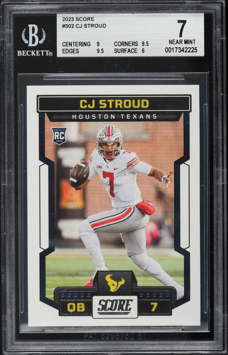 2023 Score Football CJ Stroud ROOKIE #302 BGS 7 NRMT