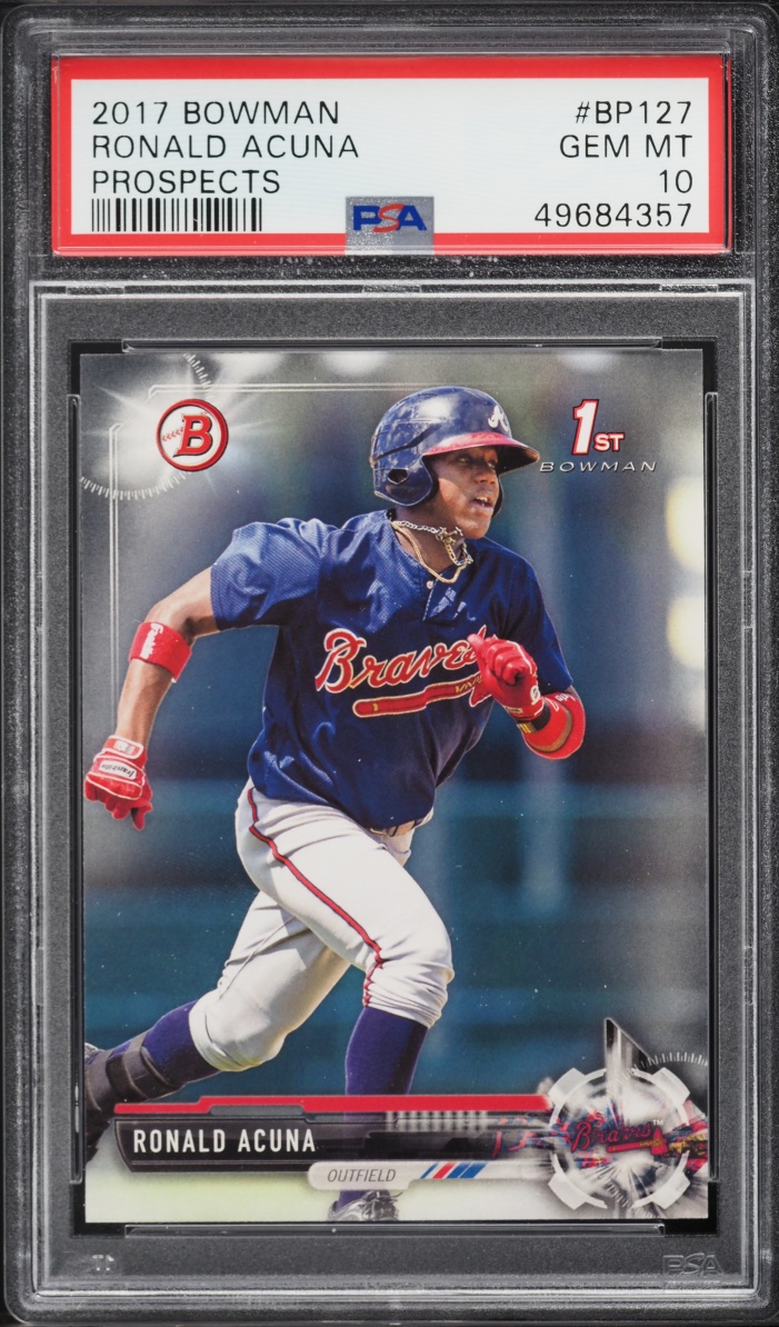 2017 Bowman Ronald Acuna Jr. PROSPECT #BP127 PSA 10 GEM MINT