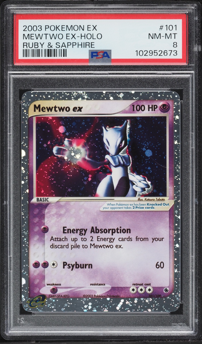 2003 Pokemon EX Ruby & Sapphire Holo Mewtwo ex #101 PSA 8 NM-MT