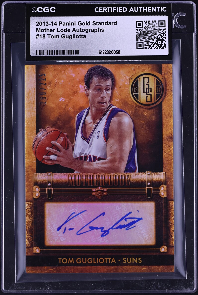 2013 Panini Gold Standard Mother Lode Tom Gugliotta AUTO /225 #18 CGC AUTH