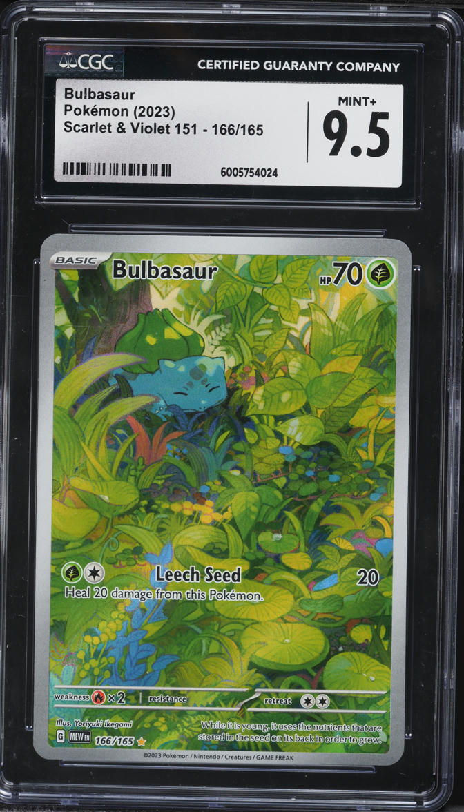 2023 Pokemon Scarlet & Violet 151 IR Bulbasaur #166 CGC 9.5 MINT+