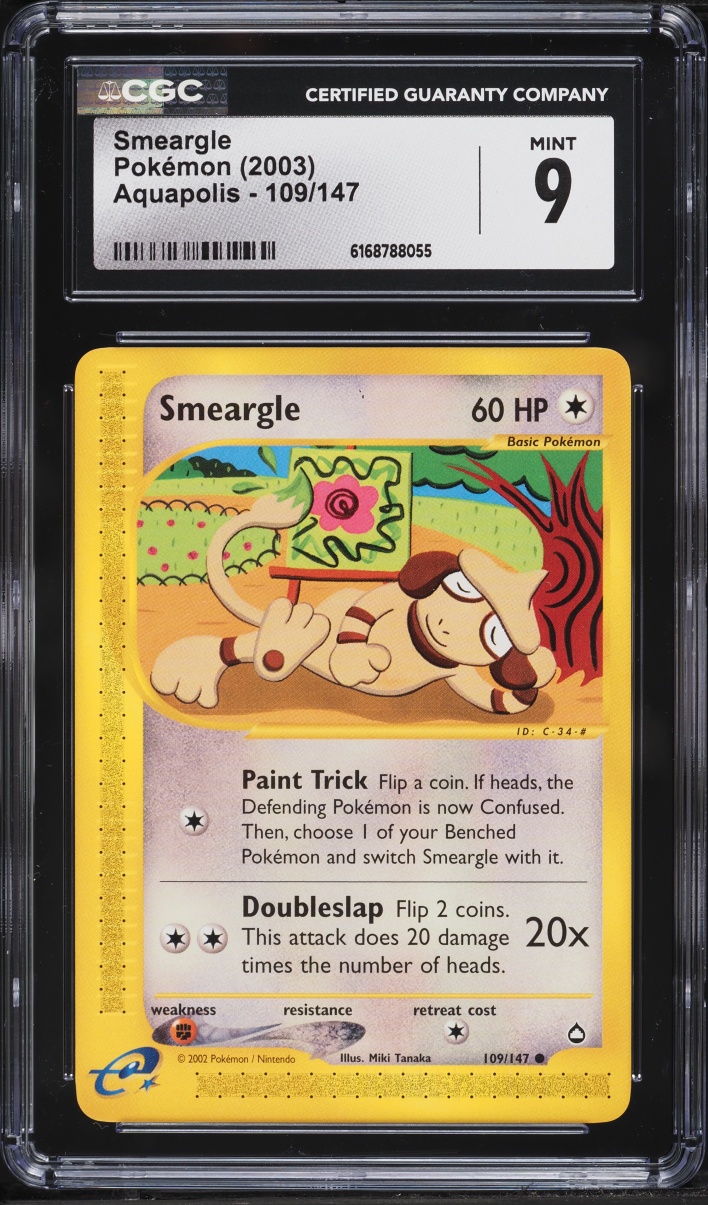2003 Pokemon Aquapolis Smeargle #109 CGC 9 MINT
