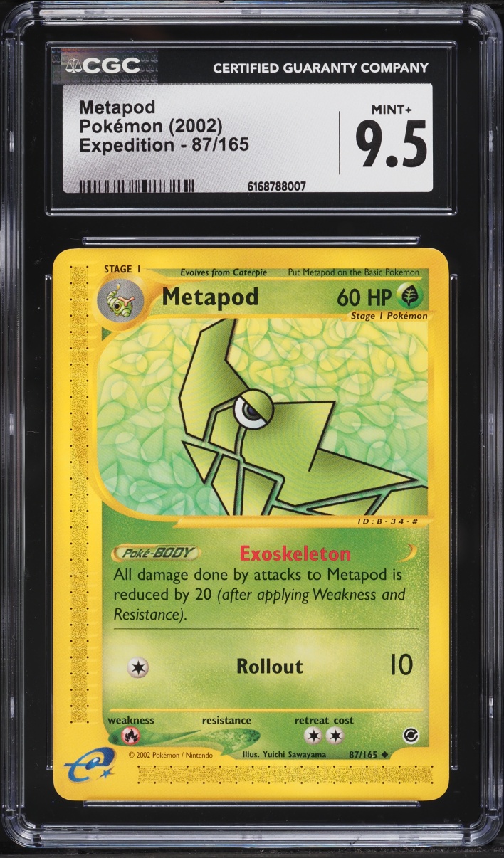 2002 Pokemon Expedition Metapod #87 CGC 9.5 MINT+