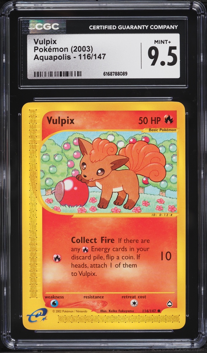2003 Pokemon Aquapolis Vulpix #116 CGC 9.5 MINT+