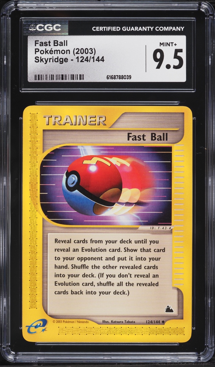 2003 Pokemon Skyridge Fast Ball #124 CGC 9.5 MINT+