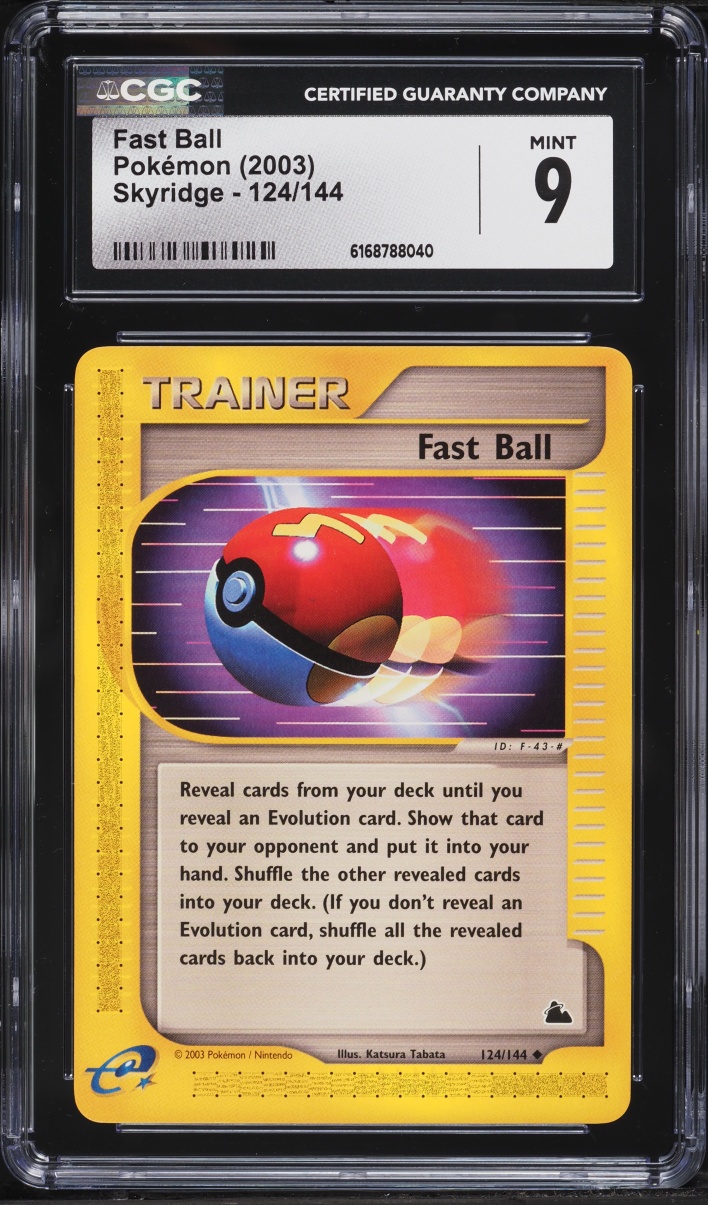 2003 Pokemon Skyridge Fast Ball #124 CGC 9 MINT