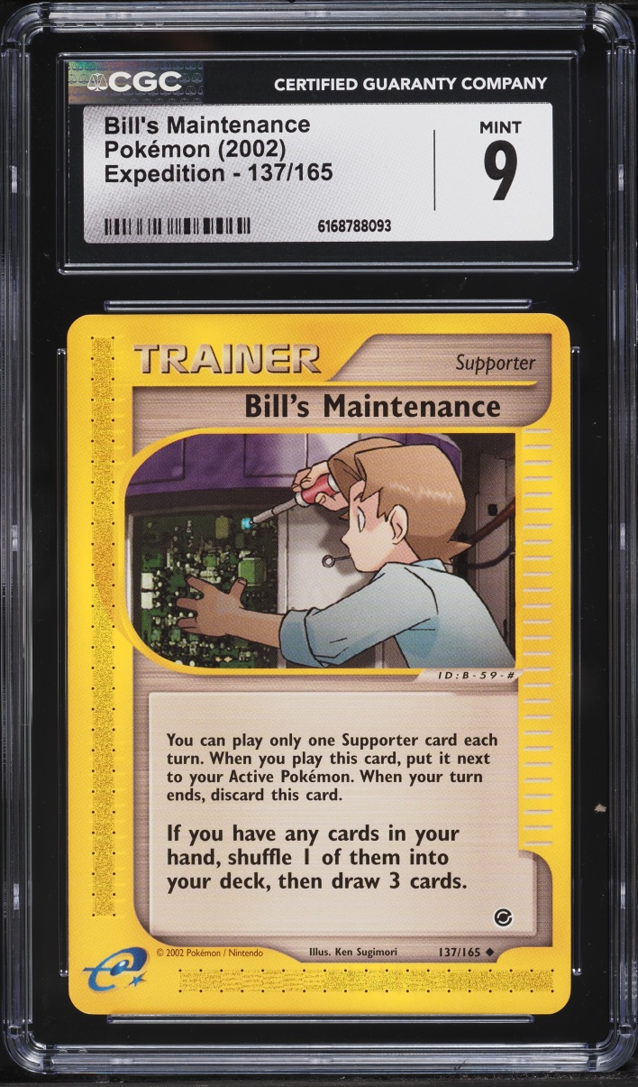 2002 Pokemon Expedition Bill's Maintenance #137 CGC 9 MINT