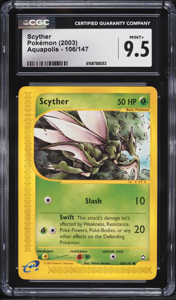 2003 Pokemon Aquapolis Scyther #106 CGC 9.5 MINT+