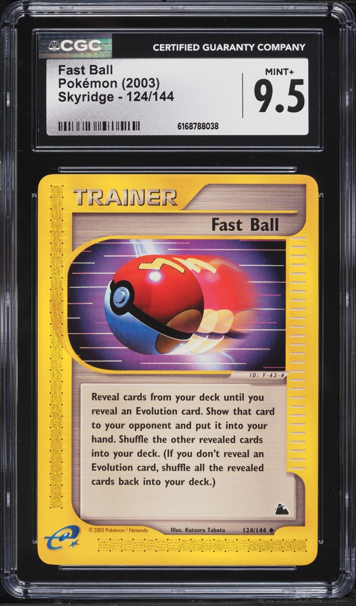 2003 Pokemon Skyridge Fast Ball #124 CGC 9.5 MINT+