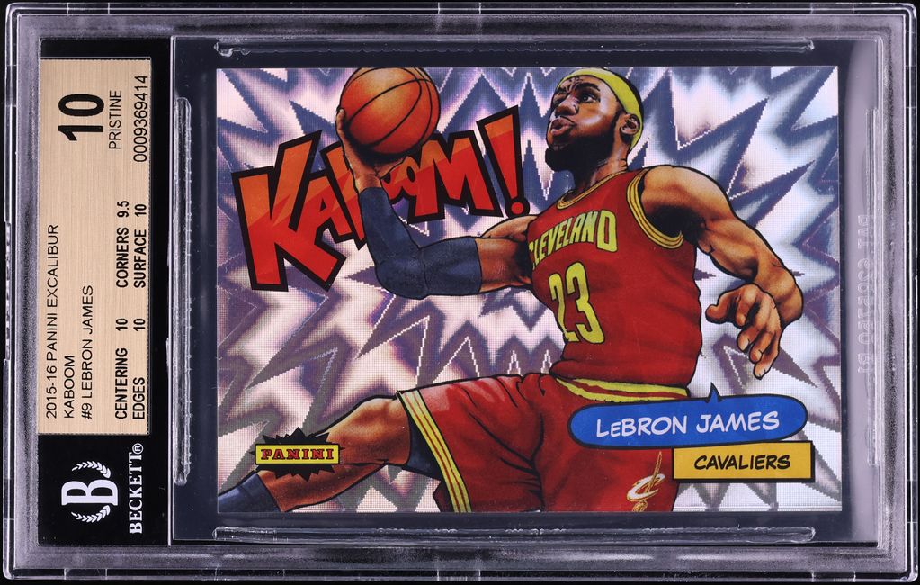 2015 Panini Excalibur Kaboom! LeBron James #9 BGS 10 PRISTINE