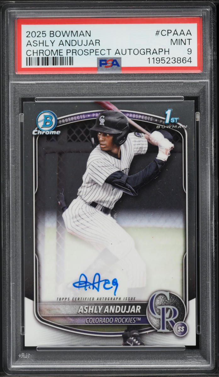 2025 Bowman Chrome Ashly Andujar PROSPECT AUTO #CPA-AA PSA 9 MINT