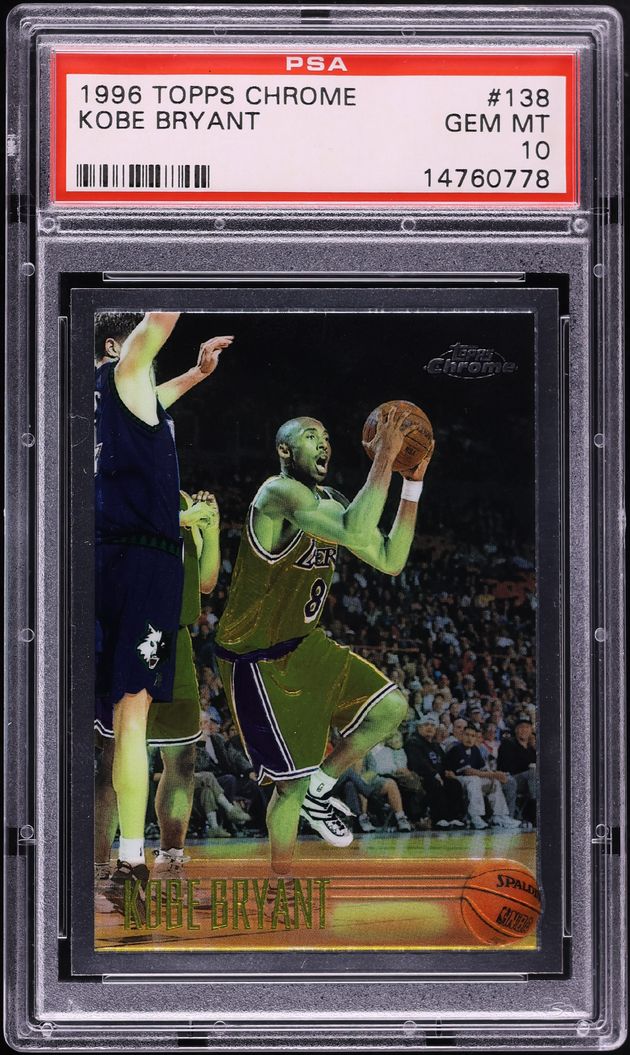 1996 Topps Chrome Kobe Bryant ROOKIE #138 PSA 10 GEM MINT