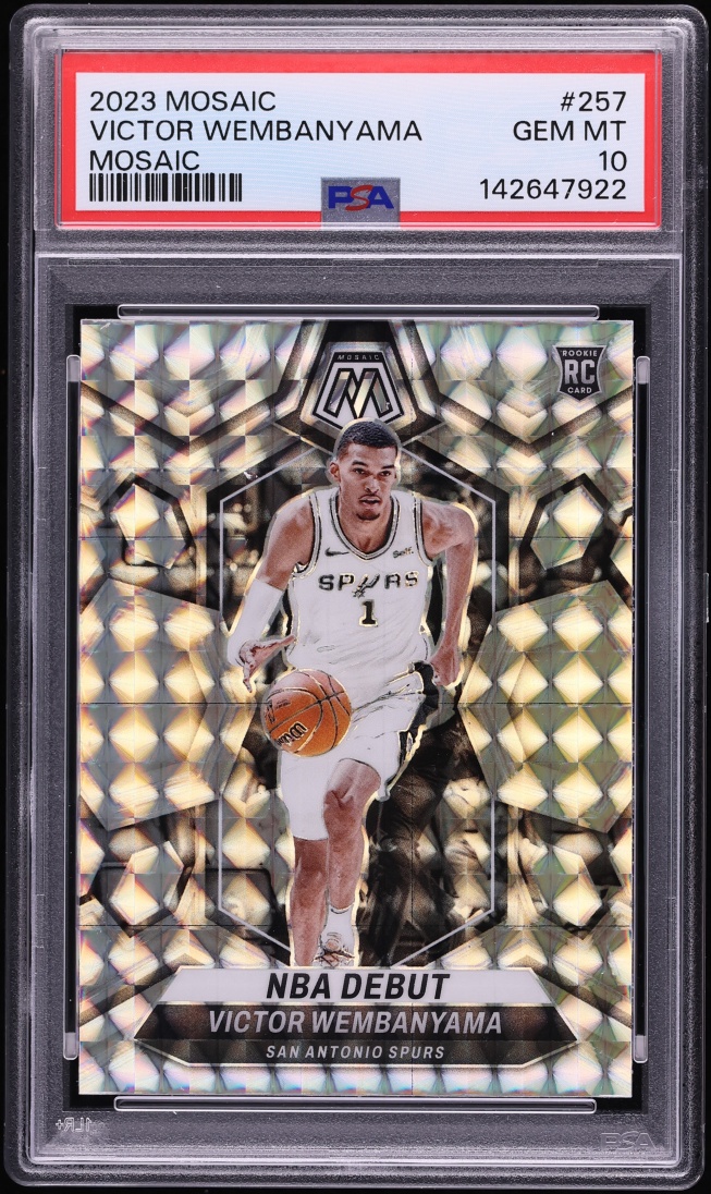 2023 Panini Mosaic Prizm Victor Wembanyama ROOKIE #257 PSA 10 GEM MINT - Photo 1