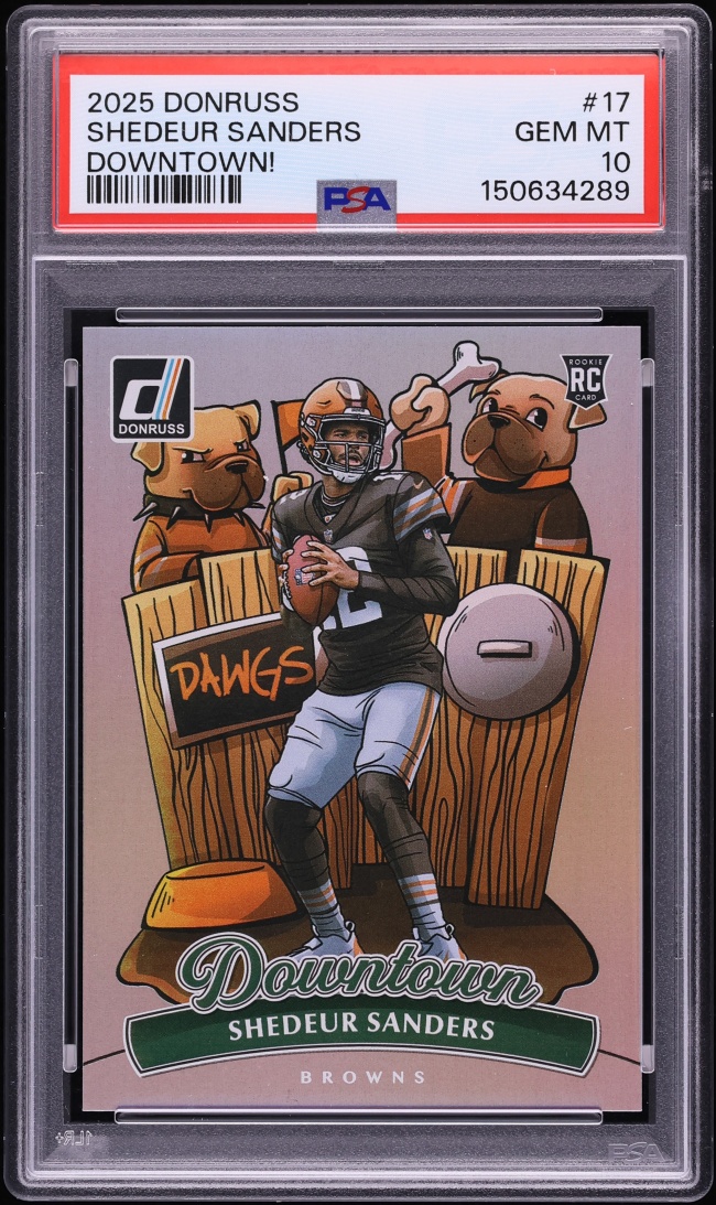 2025 Donruss Downtown Shedeur Sanders ROOKIE #17 PSA 10 GEM MINT - Photo 1