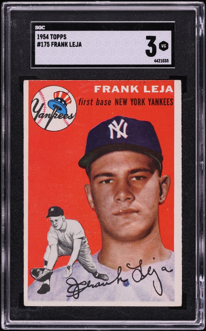 1954 Topps Frank Leja #175 SGC 3 VG - Photo 1