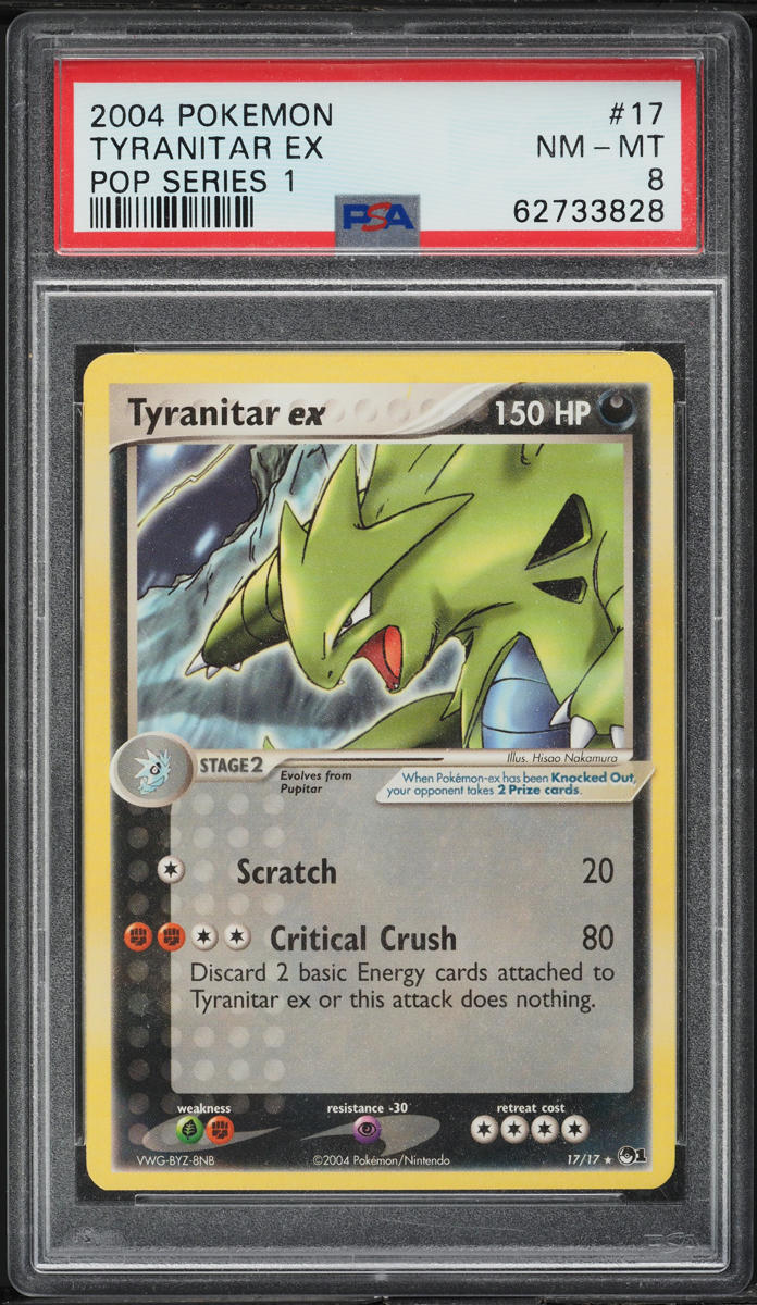 2004 Pokemon Pop Series 1 Holo Tyranitar ex #17 PSA 8 NM-MT