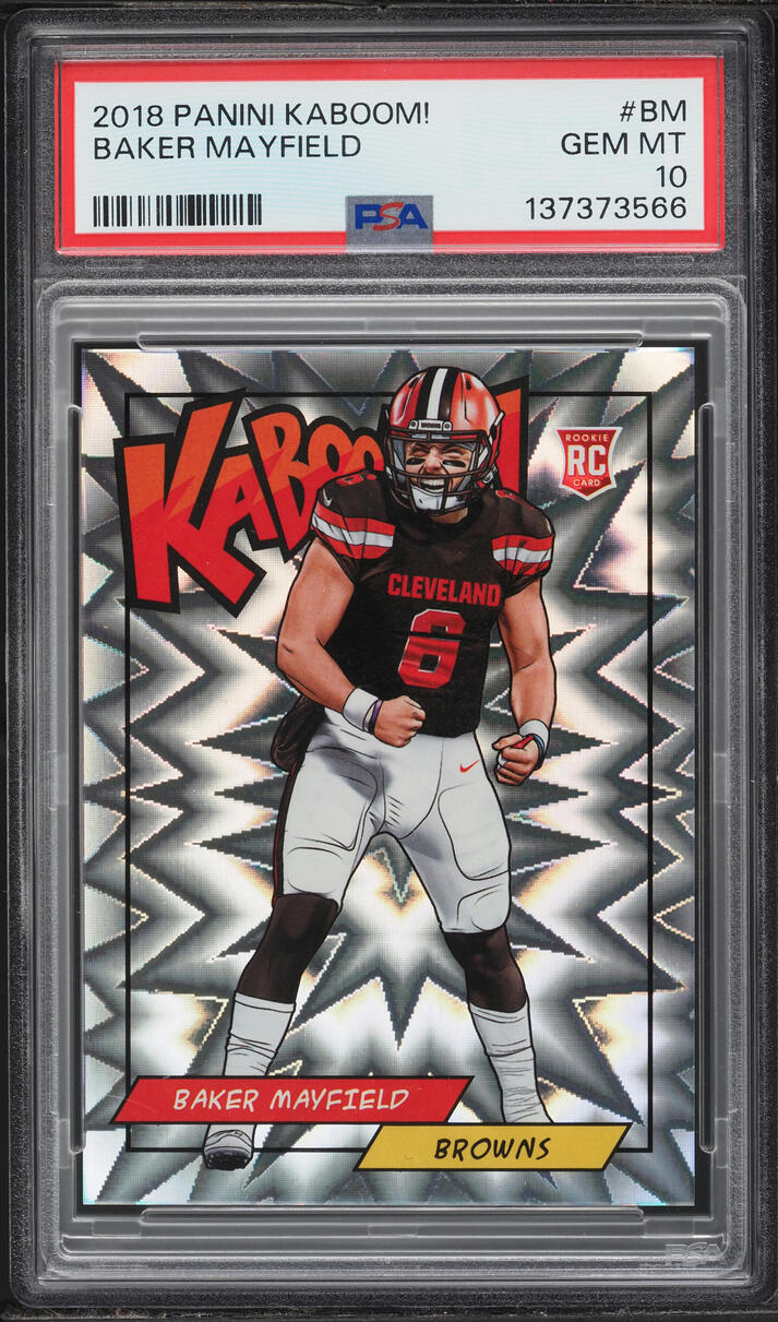 2018 Panini Kaboom! Baker Mayfield ROOKIE #K-BM PSA 10 GEM MINT