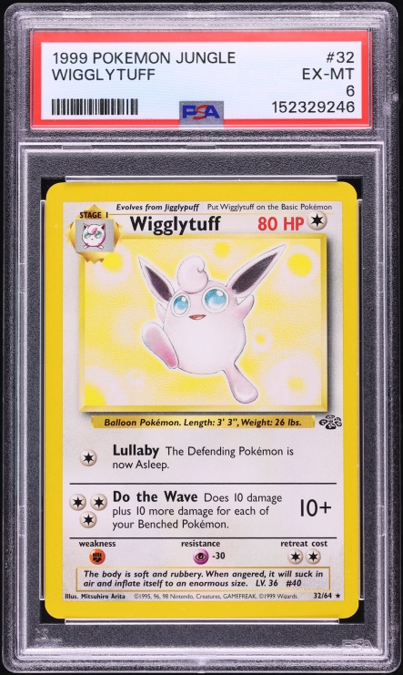 1999 Pokemon Jungle Wigglytuff #32 PSA 6 EXMT