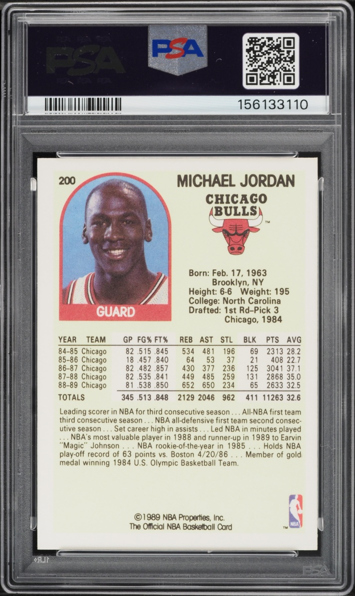 1989 Hoops Michael Jordan #200 PSA 7 NRMT
