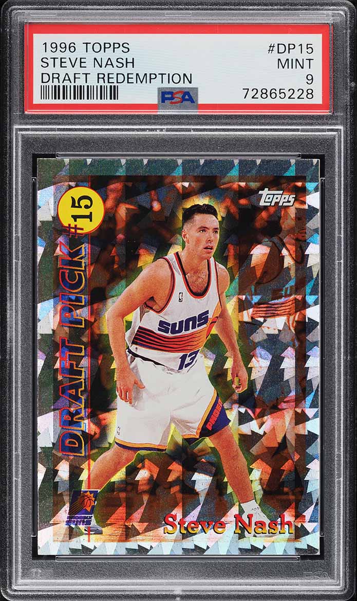 1996 Topps Basketball Steve Nash ROOKIE #182 PSA 9 MINT on