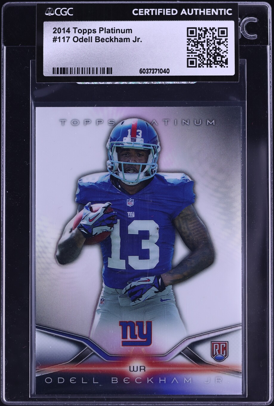 2014 Topps Platinum Odell Beckham Jr. ROOKIE #117 CGC AUTH