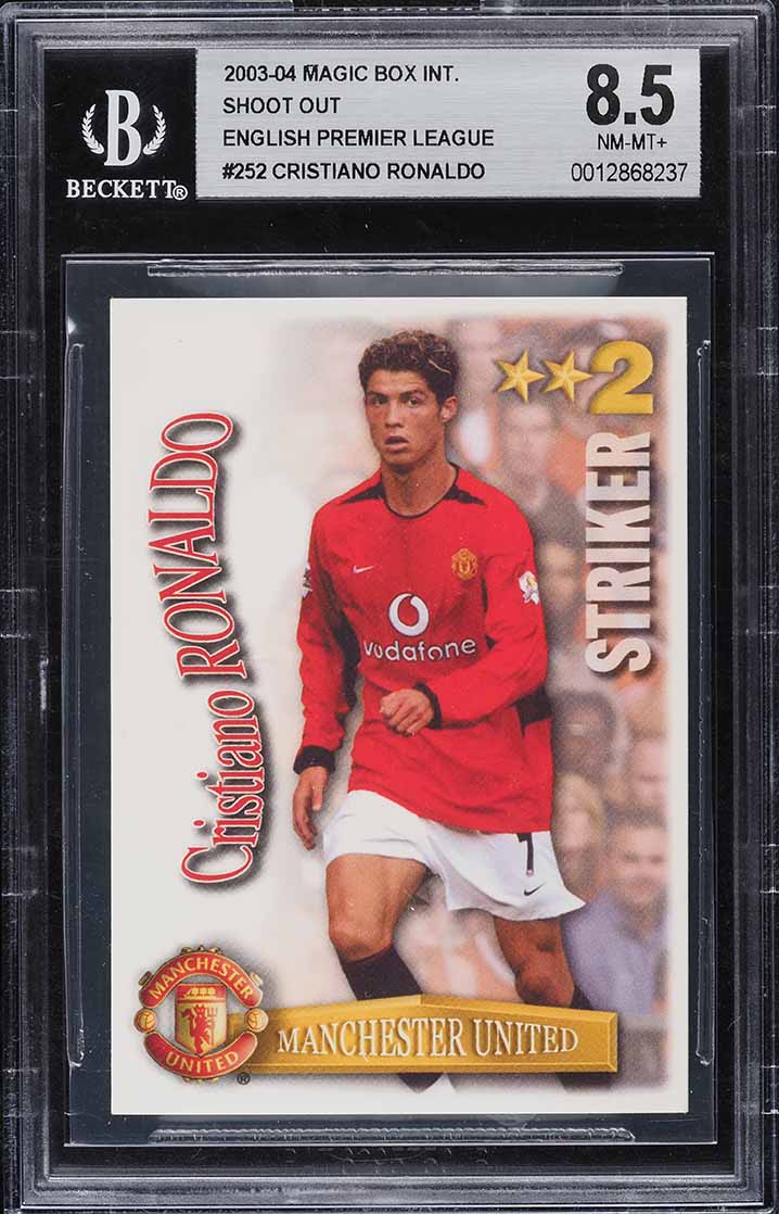 2003 Magic Box International Shoot Out Cristiano Ronaldo ROOKIE BGS 8.5 ...