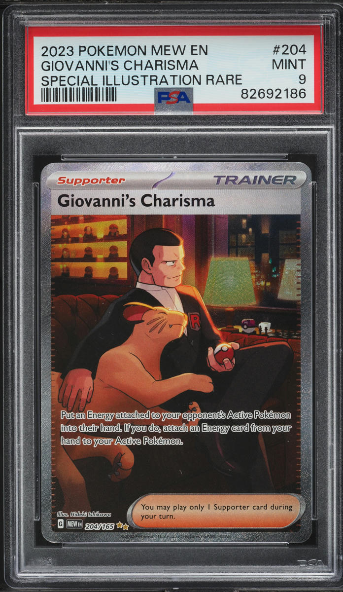 2023 Pokemon Scarlet & Violet 151 SIR Giovanni's Charisma #204 PSA 9 MINT