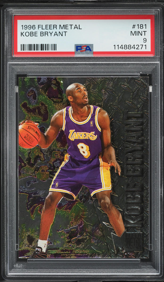 1996 Metal Basketball Kobe Bryant ROOKIE #181 PSA 9 MINT