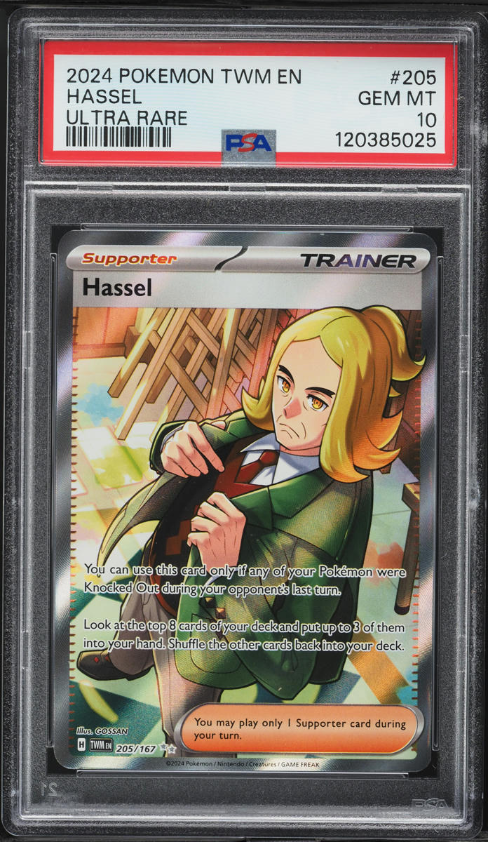 2024 Pokemon SV Twilight Masquerade Full Art Hassel #205 PSA 10 GEM ...