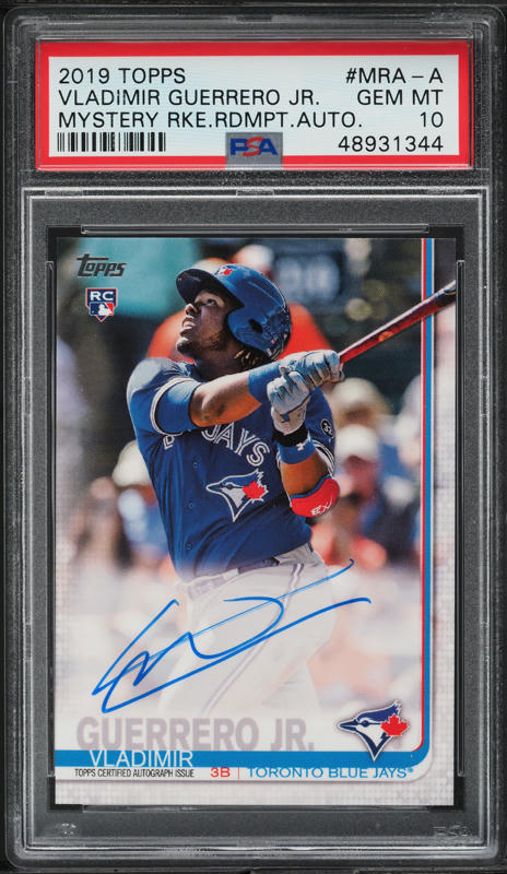 2019 Topps Mystery Redemption Vladimir Guerrero Jr. ROOKIE AUTO