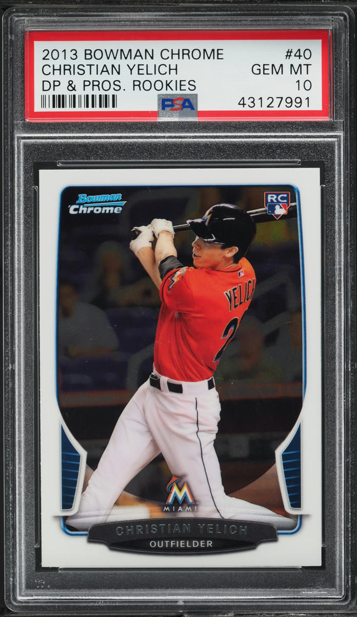 2013 Bowman Chrome Draft Christian Yelich ROOKIE #40 PSA 10 GEM MINT
