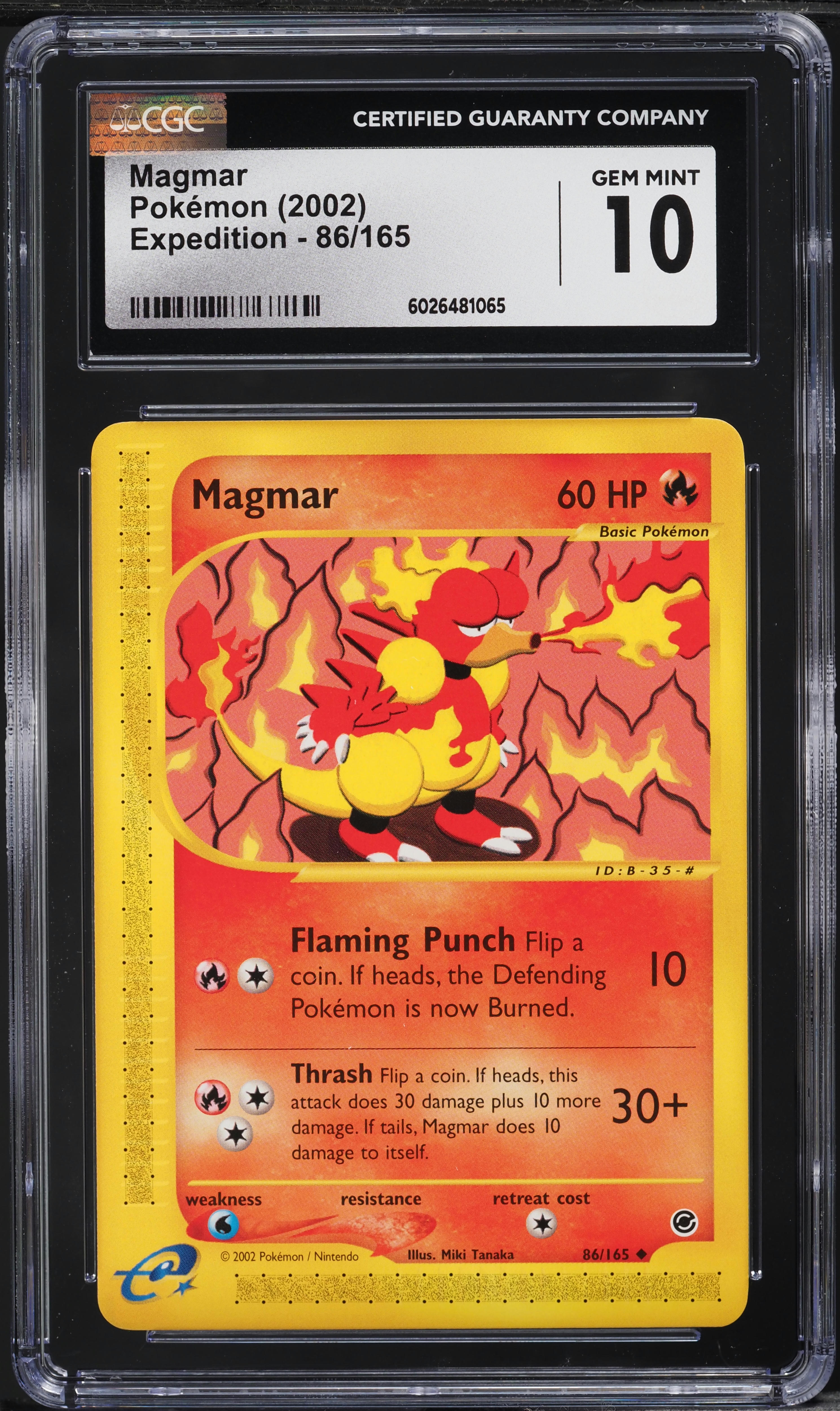 2002 Pokemon Expedition Magmar #86 CGC 10 GEM MINT