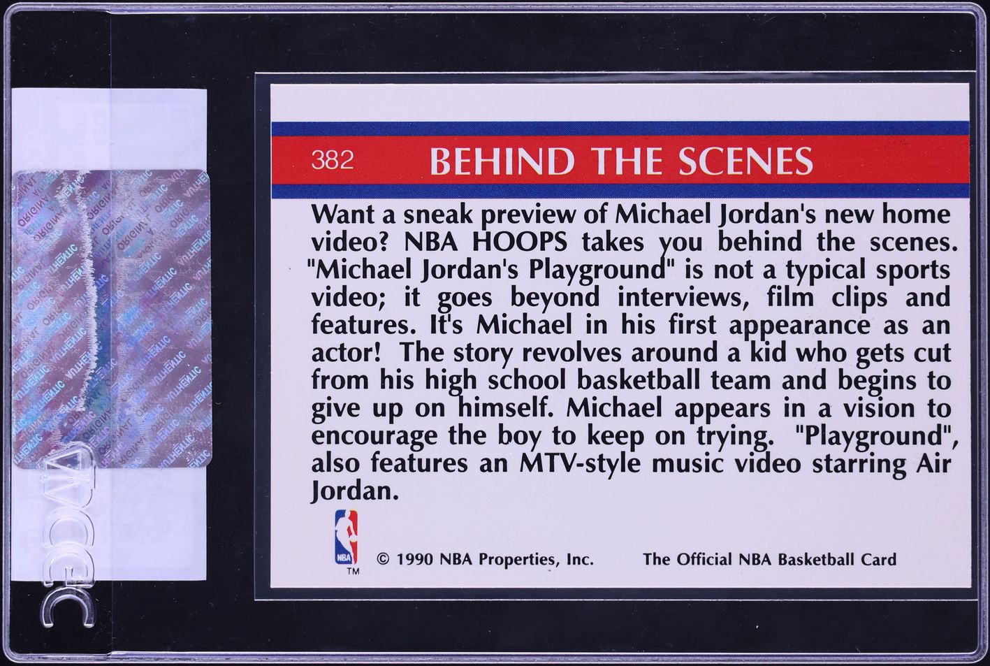 1990 Hoops Playground Michael Jordan #382 CGC AUTH