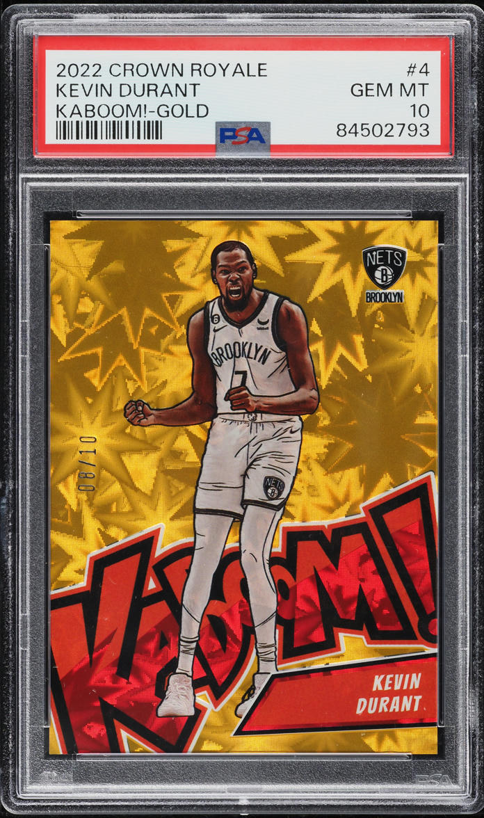 2022 Crown Royale Kaboom! Gold Kevin Durant /10 4 PSA 10 GEM MINT on