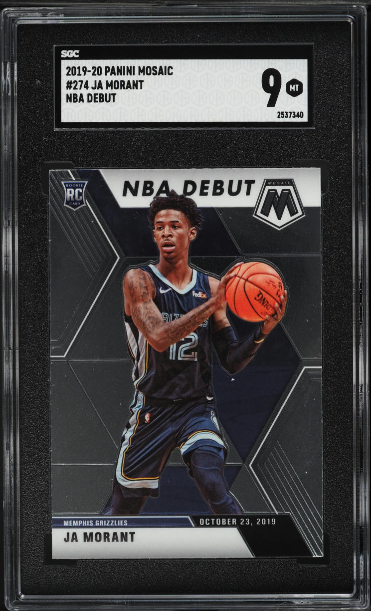 2019 Panini Mosaic NBA Debut Ja Morant ROOKIE #274 SGC 9 MINT