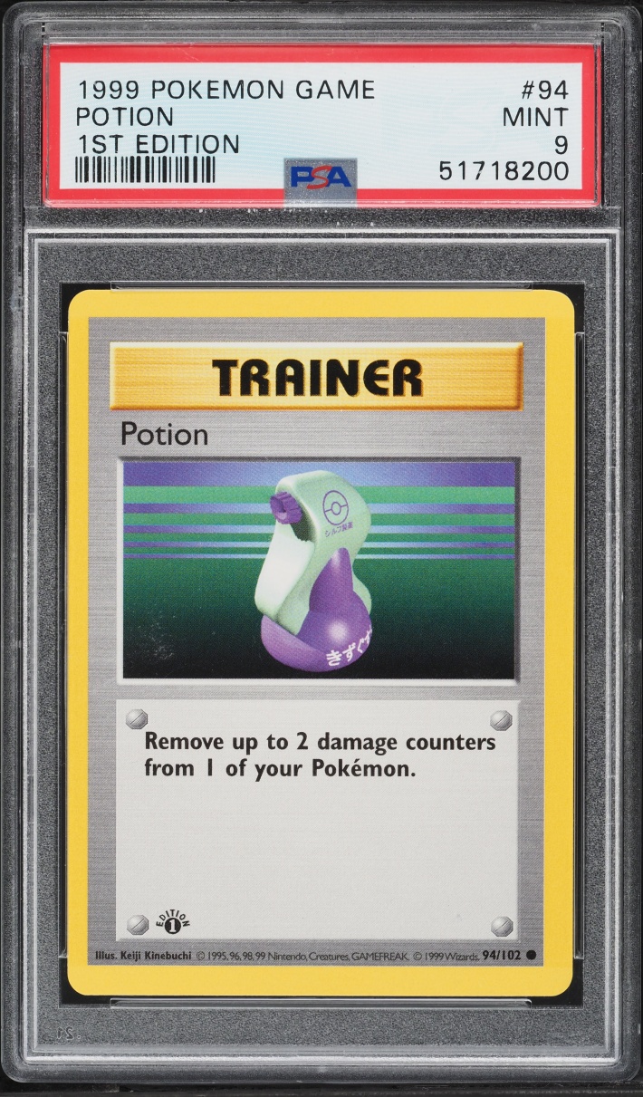 1999 Pokemon Base Set Shadowless 1st Edition Potion #94 PSA 9 MINT