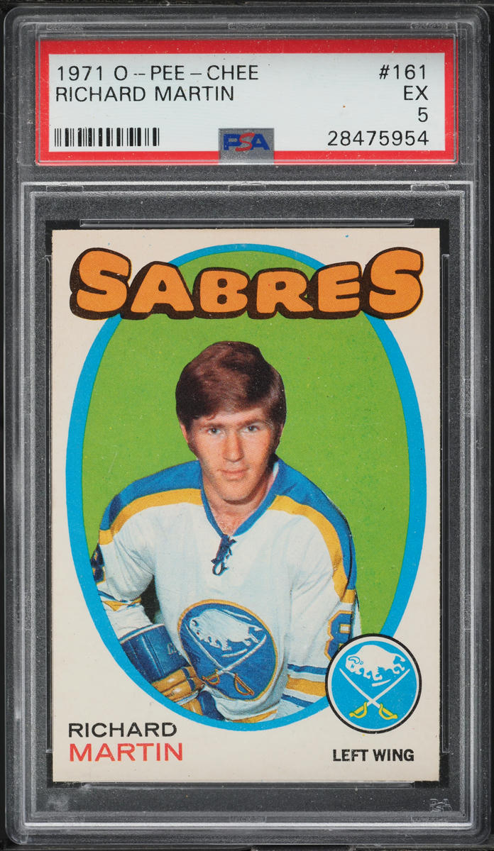 1971 O-Pee-Chee Hockey Rick Martin ROOKIE #161 PSA 5 EX