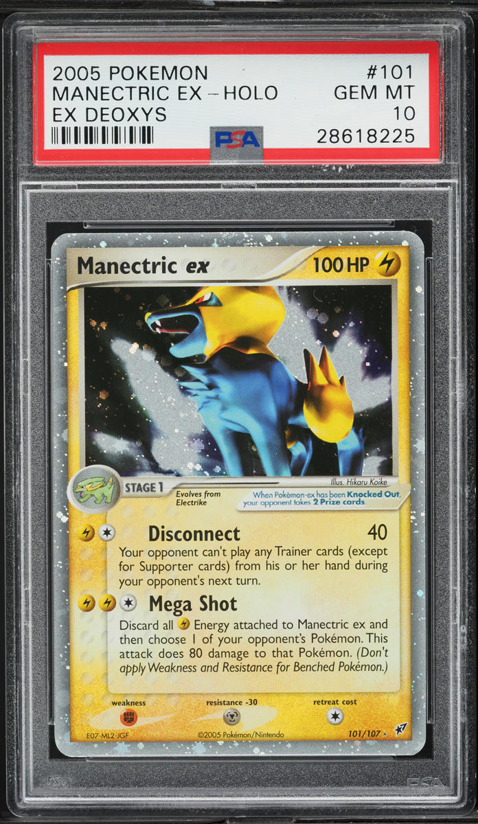 2005 Pokemon EX Deoxys Holo Manectric ex #101 PSA 10 GEM MINT