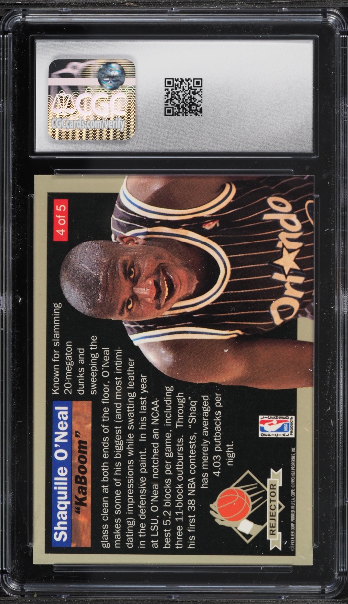 1992 Ultra Rejector Shaquille O'Neal ROOKIE #4 CGC 9 MINT