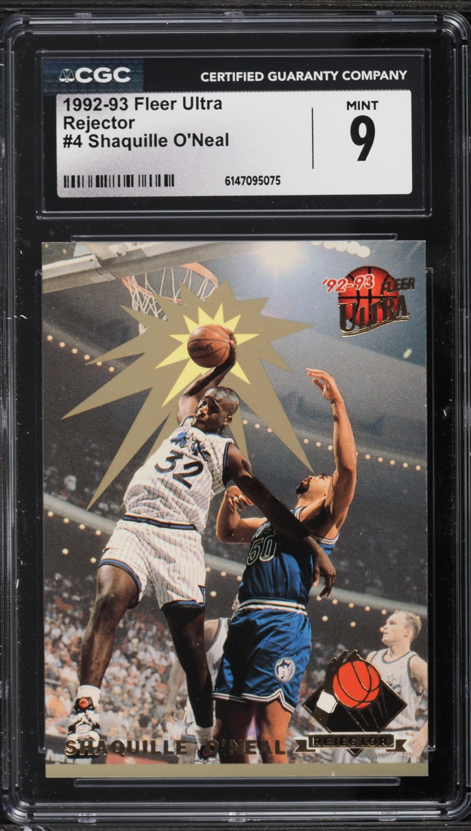 1992 Ultra Rejector Shaquille O'Neal ROOKIE #4 CGC 9 MINT