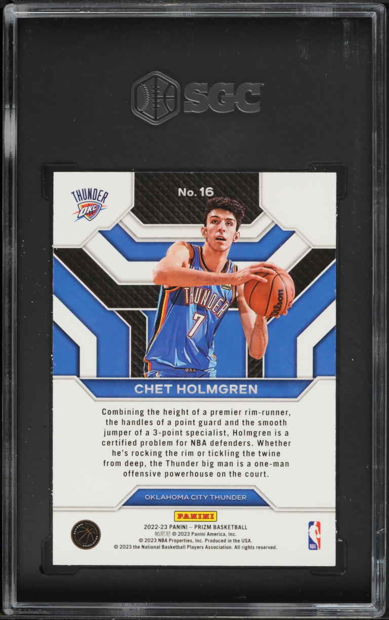 2022 Panini Prizm Emergent Chet Holmgren #16 SGC 10 GEM MINT