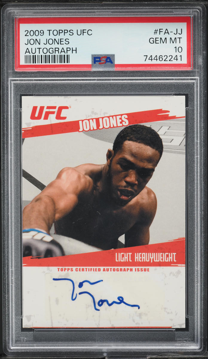 2009 Topps UFC Jon Jones ROOKIE AUTO #FA-JJ PSA 10 GEM MINT