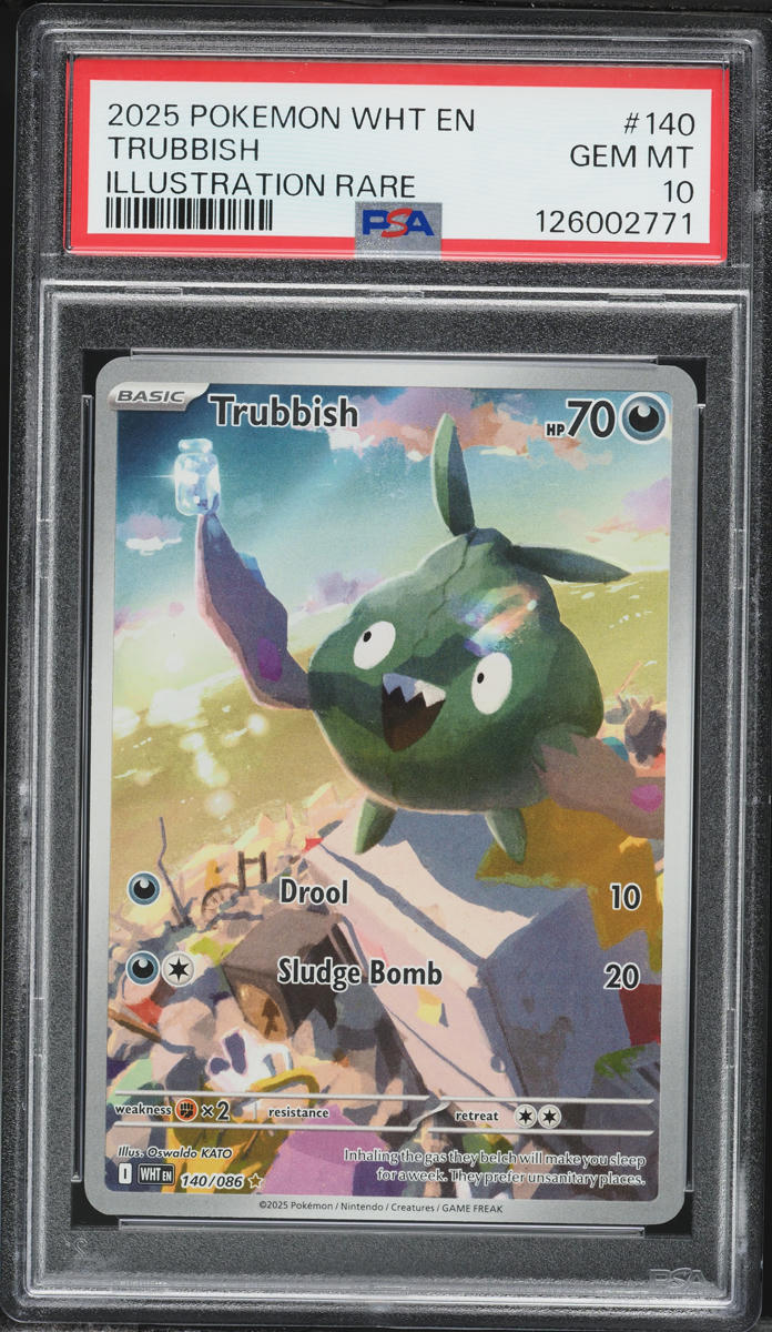 2025 Pokemon Scarlet & Violet White Flare IR Trubbish #140 PSA 10 GEM MINT