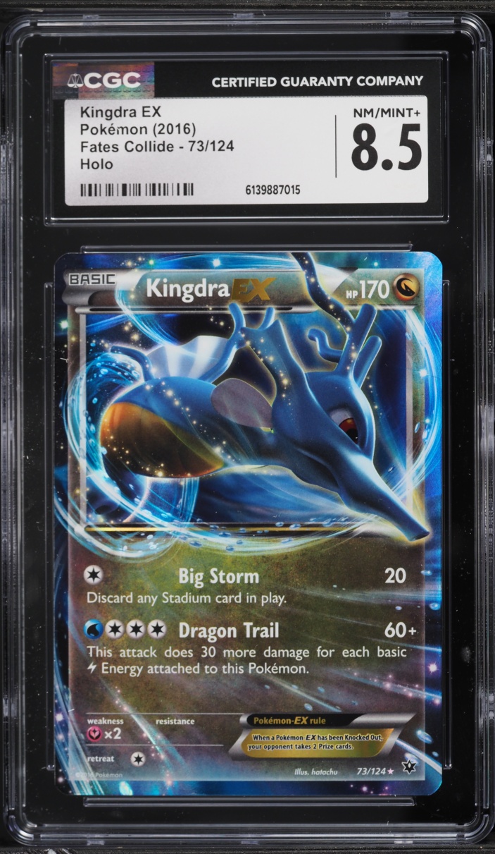 2016 Pokemon XY Fates Collide Holo Kingdra EX #73 CGC 8.5 NM-MT+