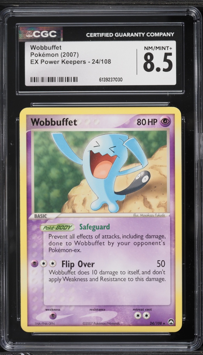 2007 Pokemon EX Power Keepers Wobbuffet #24 CGC 8.5 NM-MT+